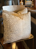 Gray & Ivory Antelope Print Accent Pillow