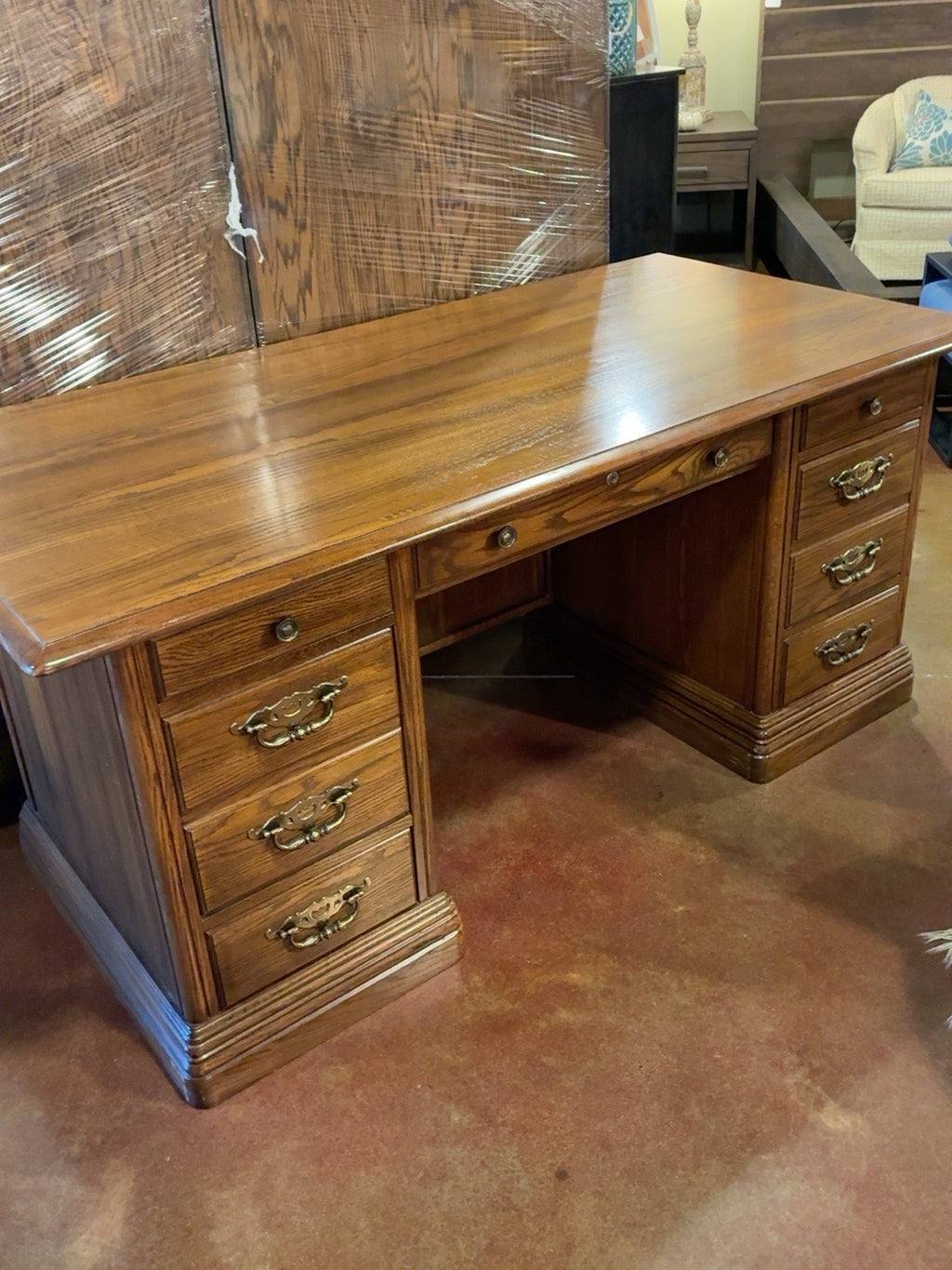 Jasper Cabinet Americana Oak Executive Desk