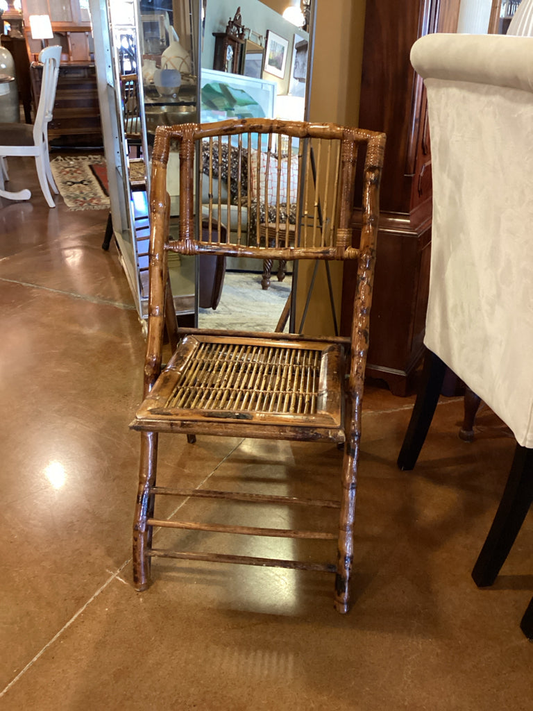 Vintage (1960's/70's) Tortortoiseshell Bamboo Folding Chair