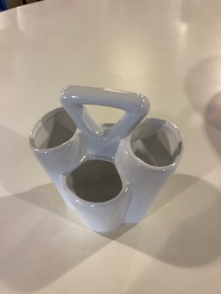 Vase|Modern White Ceramic Utensil Caddy