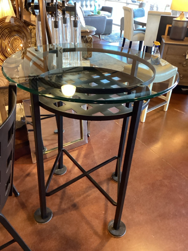 CHARLESTON FORGE Hand Forged Steel / Glass Bistro