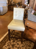 Set of 2 Mitchell Gold + Bob Williams Leather Counter Height Leather Barstools