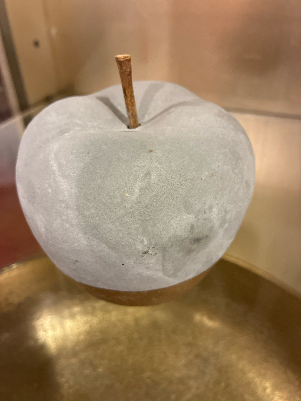 Cement Apple Sculpture