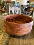 Decorative Wood Mosaic Bowl - Round