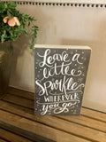 Leave a Little Sparkle" Decorative Wood Sign