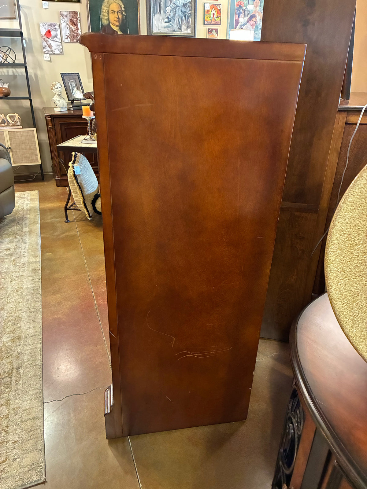 Traditional Hand-Painted French Country Corner Cabinet