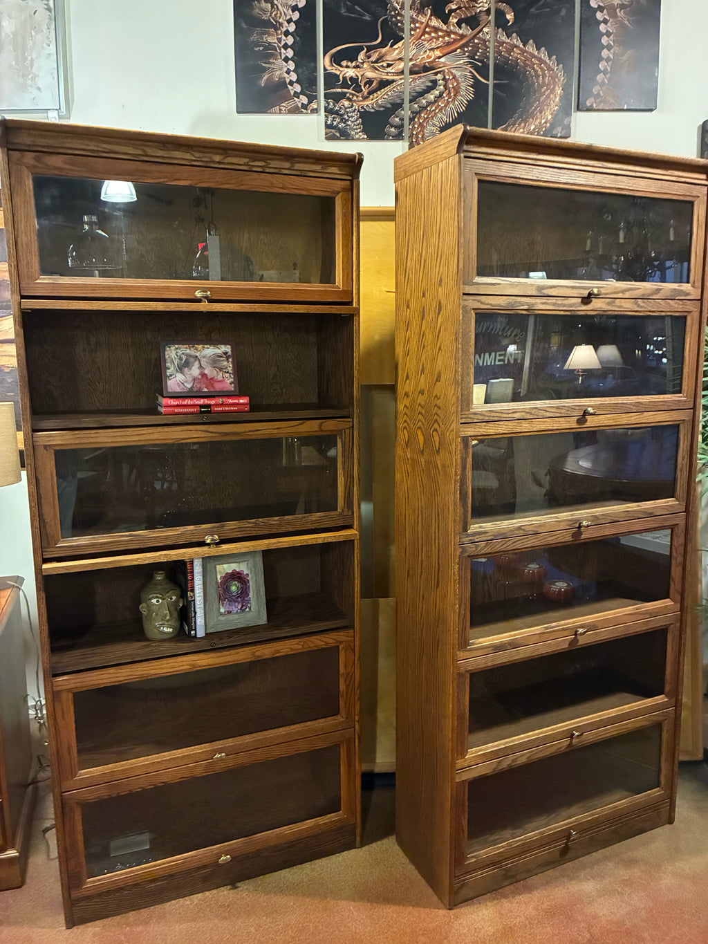 Traditional Oak Barrister Bookcase