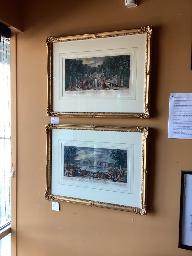 Jacques Rigaud Versailles Engravings — 1922 Impressions — PAIR